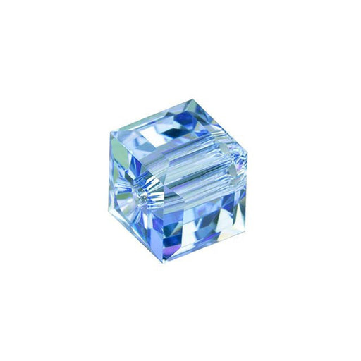 PRESTIGE Crystal, #5601 Faceted Cube Bead 8mm, Light Sapphire Shimmer B (1 Piece)