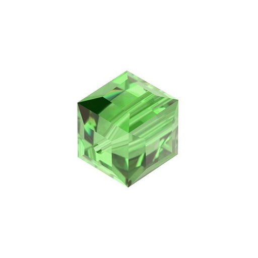 PRESTIGE Crystal, #5601 Faceted Cube Bead 8mm, Peridot (1 Piece)