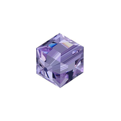 PRESTIGE Crystal, #5601 Faceted Cube Bead 8mm, Tanzanite (1 Piece)