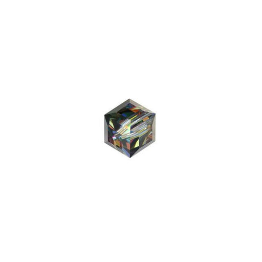 PRESTIGE Crystal, #5601 Faceted Cube Bead 4mm, Vitrail Medium (1 Piece)