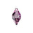 PRESTIGE Crystal, #5747 Double Spike Bead 12x6mm, Crystal Lilac Shadow (1 Piece)