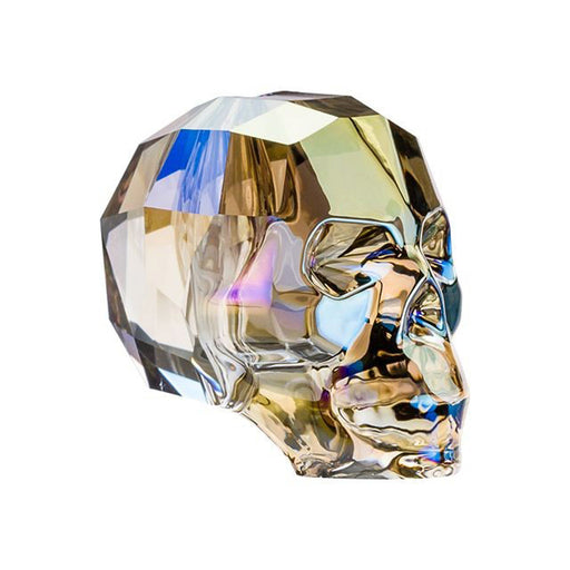PRESTIGE Crystal, #5750 Skull Bead 19mm, Crystal Iridescent Green (1 Piece)
