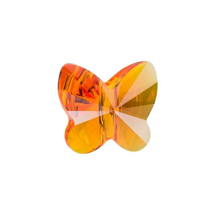 PRESTIGE Crystal, #5754 Butterfly Bead 8mm, Tangerine (1 Piece)