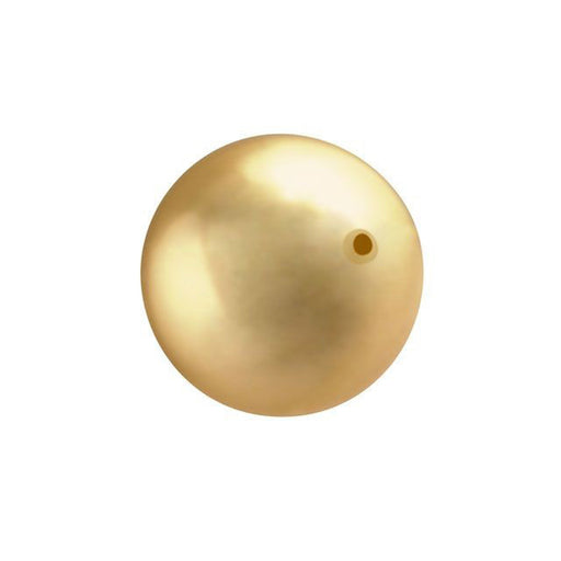 PRESTIGE Crystal, #5810 Round Pearl Bead 12mm, Bright Gold (1 Piece)