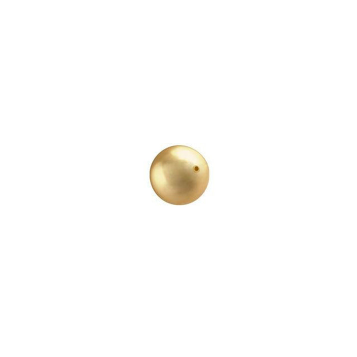 PRESTIGE Crystal, #5810 Round Pearl Bead 4mm, Bright Gold (1 Piece)