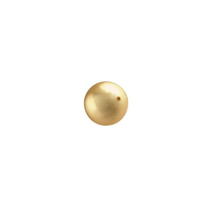 PRESTIGE Crystal, #5810 Round Pearl Bead 5mm, Bright Gold (1 Piece)