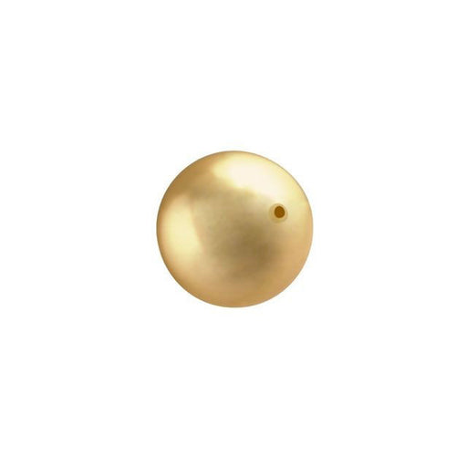 PRESTIGE Crystal, #5810 Round Pearl Bead 8mm, Bright Gold (1 Piece)