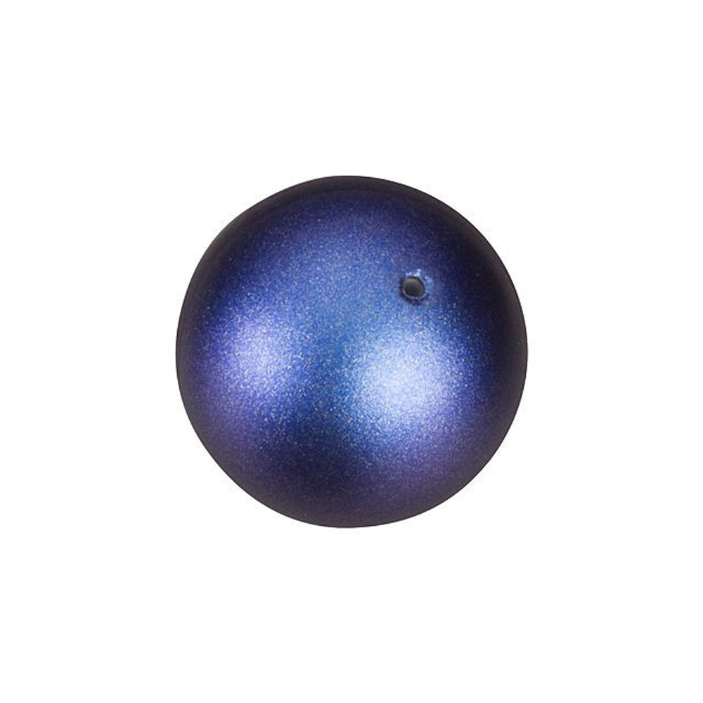 PRESTIGE Crystal, #5810 Round Pearl Bead 12mm, Iridescent Dark Blue (1 Piece)