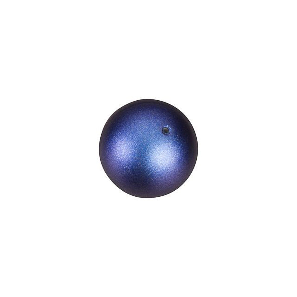 PRESTIGE Crystal, #5810 Round Pearl Bead 8mm, Iridescent Dark Blue (1 Piece)