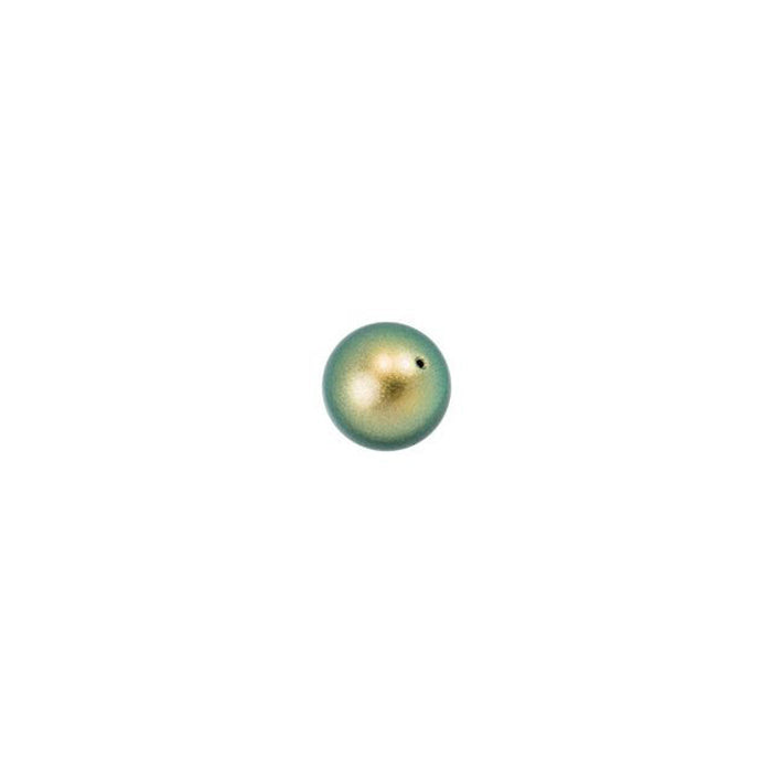 PRESTIGE Crystal, #5810 Round Pearl Bead 4mm, Iridescent Green (1 Piece)