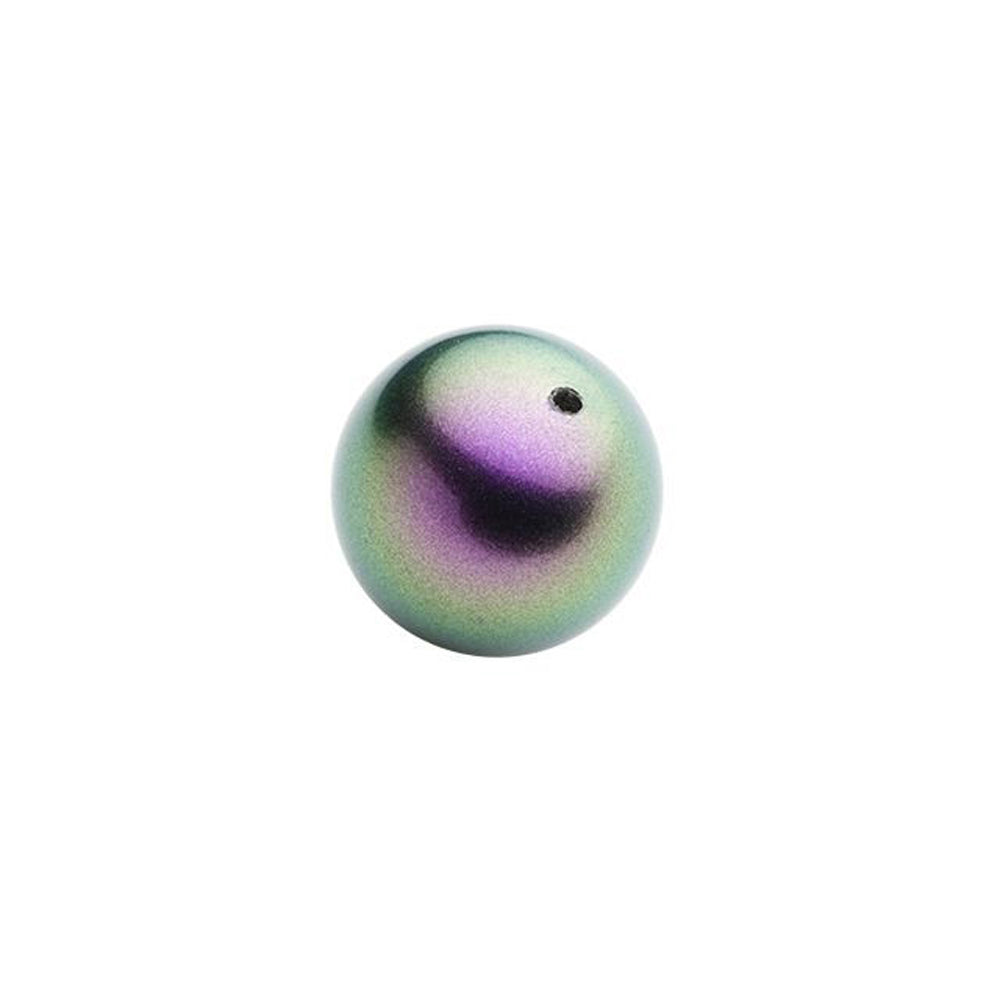 PRESTIGE Crystal, #5810 Round Pearl Bead 8mm, Iridescent Purple (1 Piece)