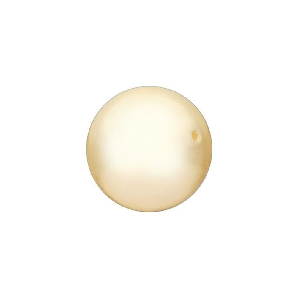 PRESTIGE Crystal, #5810 Round Pearl Bead 10mm, Light Gold (1 Piece)