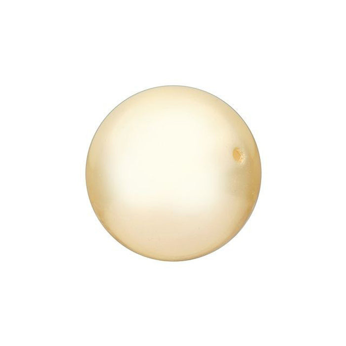 PRESTIGE Crystal, #5810 Round Pearl Bead 12mm, Light Gold (1 Piece)