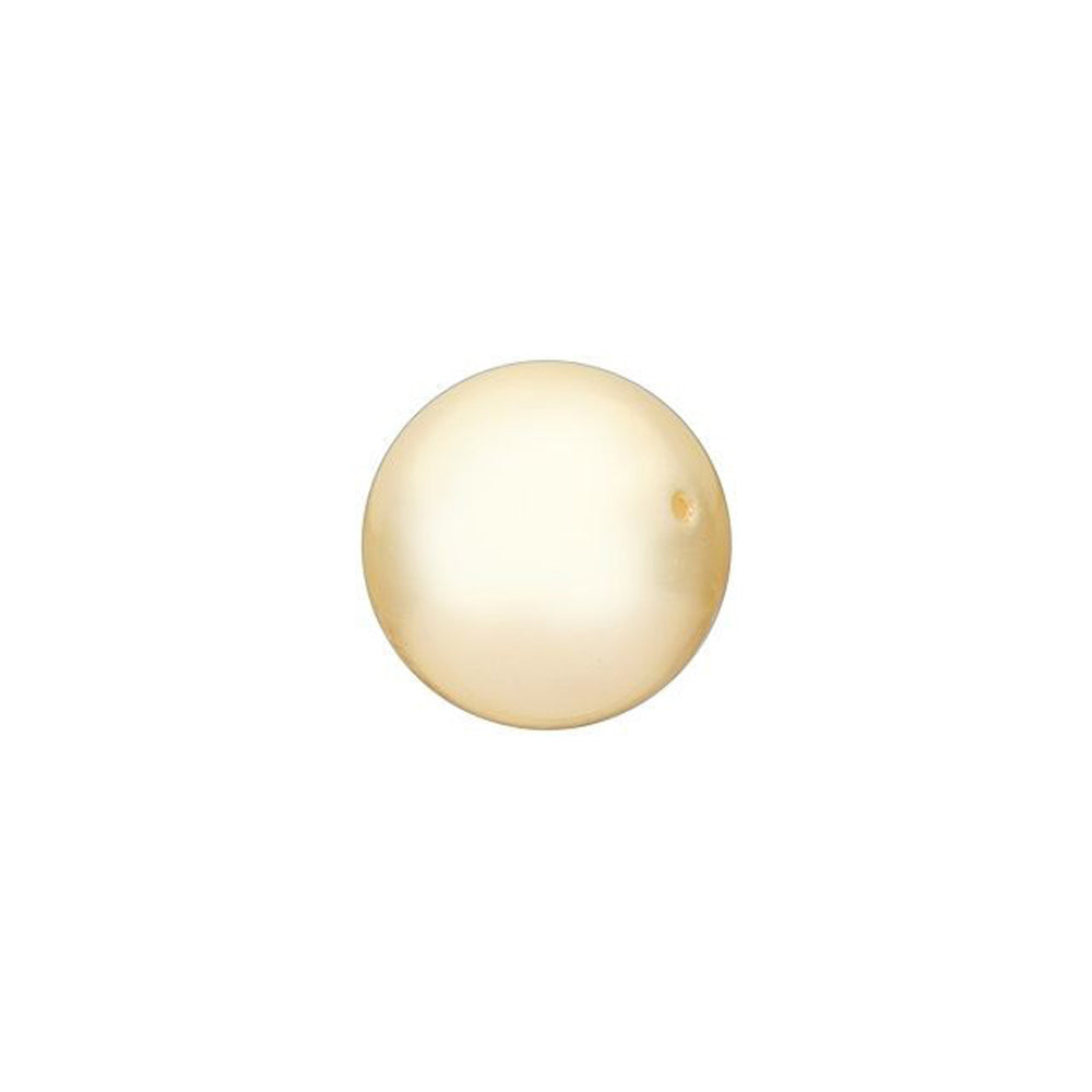 PRESTIGE Crystal, #5810 Round Pearl Bead 8mm, Light Gold (1 Piece)
