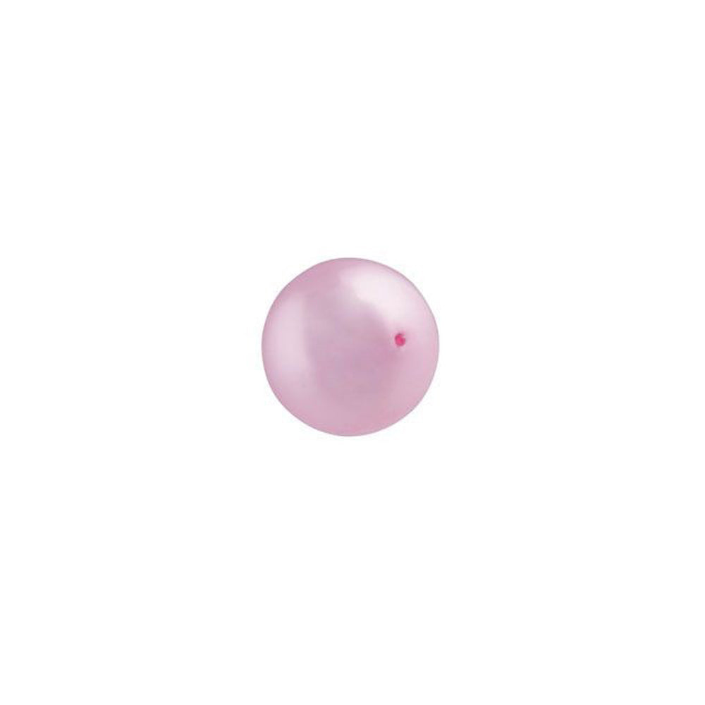 PRESTIGE Crystal, #5810 Round Pearl Bead 6mm, Powder Rose (1 Piece)