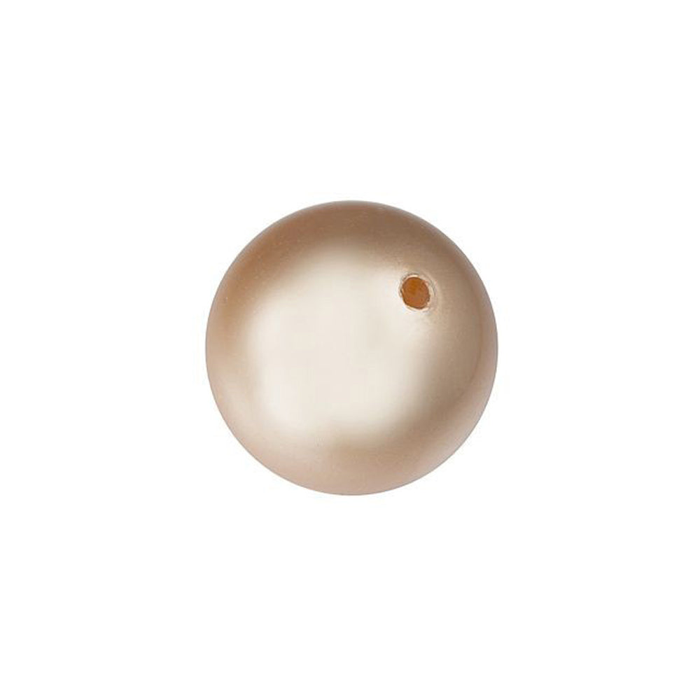 PRESTIGE Crystal, #5810 Round Pearl Bead 10mm, Rose Gold (1 Piece)
