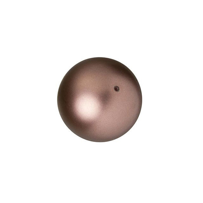 PRESTIGE Crystal, #5810 Round Pearl Bead 10mm, Velvet Brown (1 Piece)