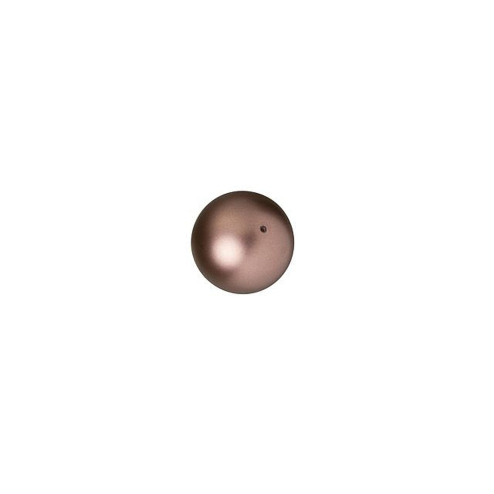 PRESTIGE Crystal, #5810 Round Pearl Bead 5mm, Velvet Brown (1 Piece)