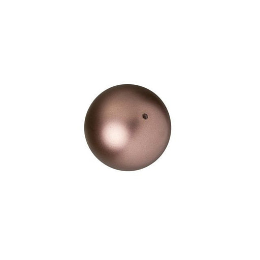 PRESTIGE Crystal, #5810 Round Pearl Bead 8mm, Velvet Brown (1 Piece)