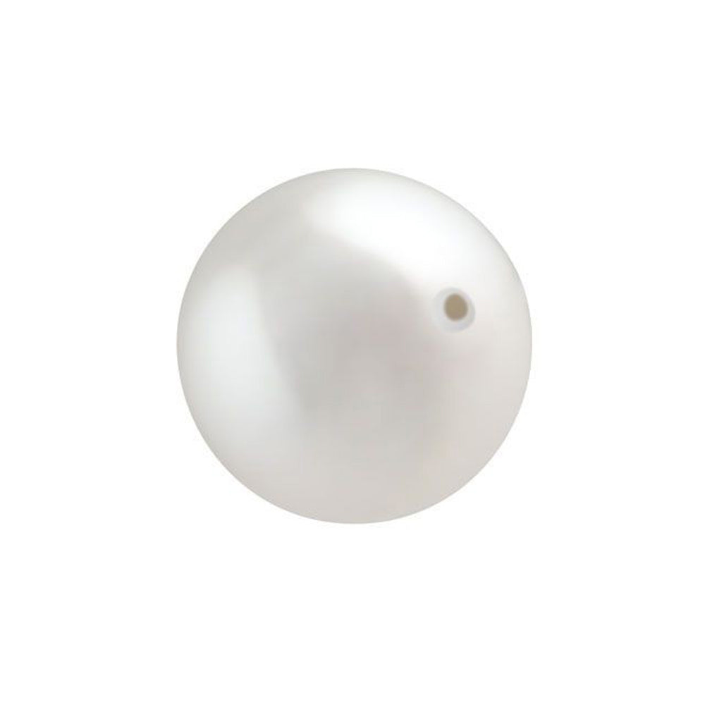 PRESTIGE Crystal, #5810 Round Pearl Bead 12mm, White (1 Piece)