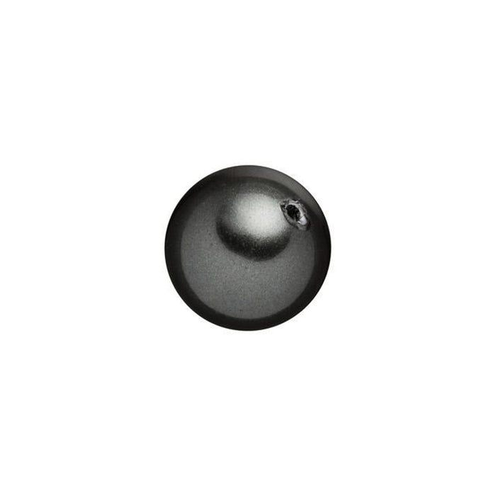 PRESTIGE Crystal, #5818 Round Half-Drilled Pearl Bead 8mm, Black (1 Piece)