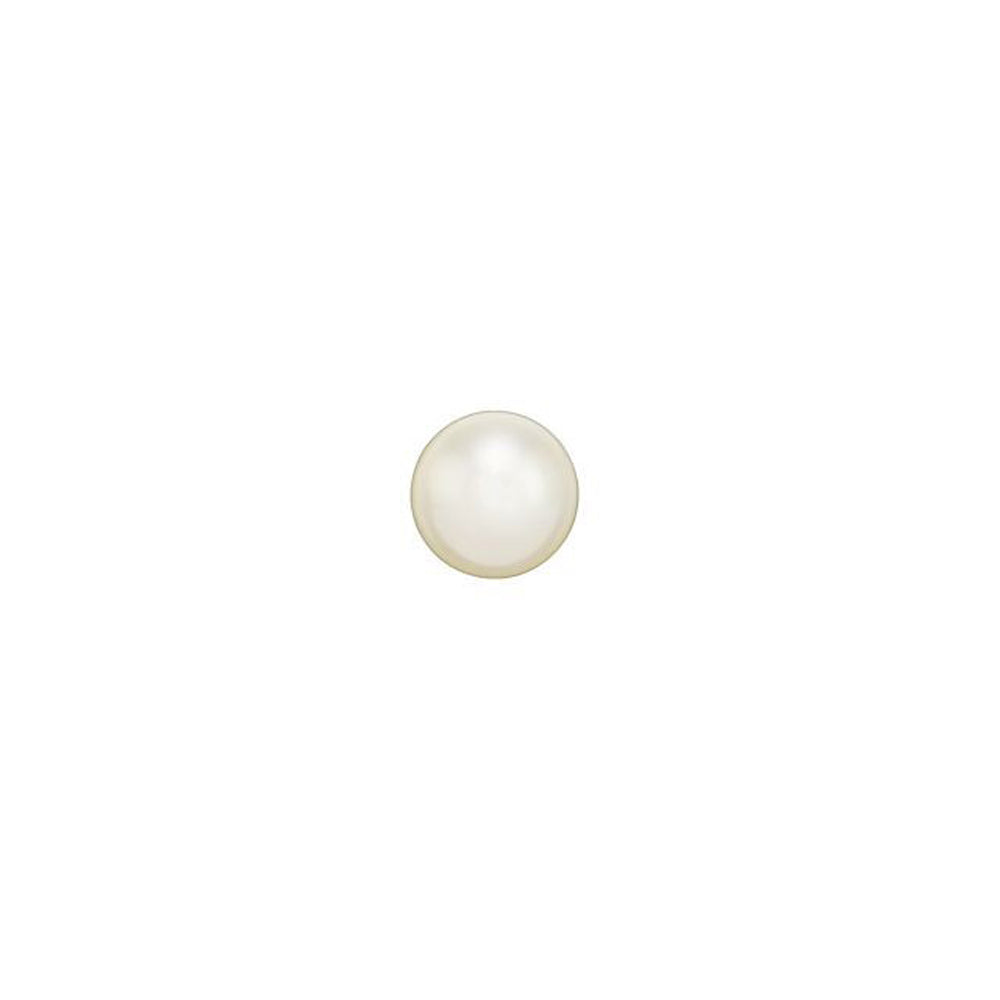 PRESTIGE Crystal, #5818 Round Half-Drilled Pearl Bead 4mm, Cream (1 Piece)