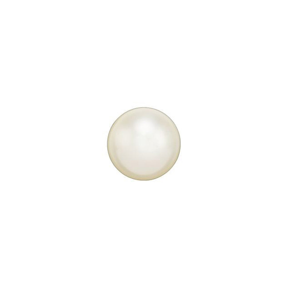 PRESTIGE Crystal, #5818 Round Half-Drilled Pearl Bead 6mm, Cream (1 Piece)