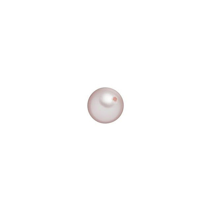 PRESTIGE Crystal, #5818 Round Half-Drilled Pearl Bead 4mm, Rosaline (1 Piece)