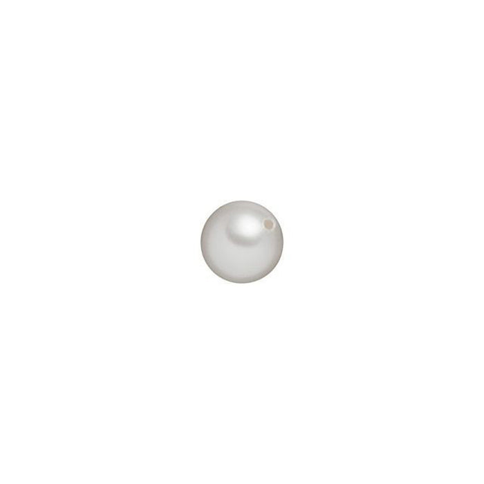 PRESTIGE Crystal, #5818 Round Half-Drilled Pearl Bead 4mm, White (1 Piece)