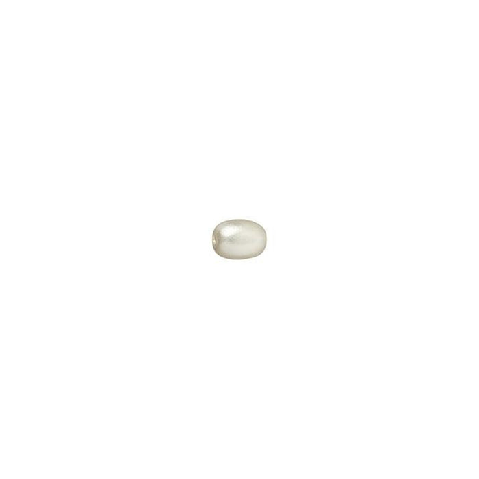 PRESTIGE Crystal, #5824 Rice-Shaped Pearl Bead 4mm, Cream (1 Piece)