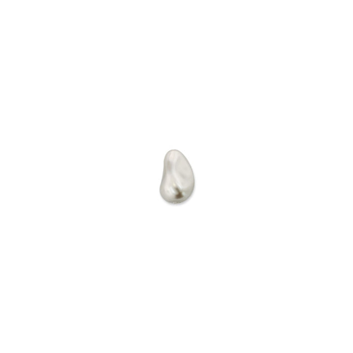 PRESTIGE Crystal, #5843 Baroque Drop Pearl Bead 12mm, Light Grey (1 Piece)