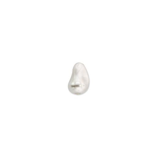 PRESTIGE Crystal, #5844 Baroque Elongated Pearl Bead 10mm, Light Grey (1 Piece)