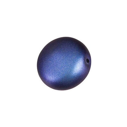 PRESTIGE Crystal, #5860 Coin Pearl Bead 10mm, Iridescent Dark Blue (1 Piece)