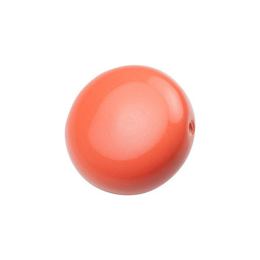 PRESTIGE Crystal, #5860 Coin Pearl Bead 12mm, Coral (1 Piece)