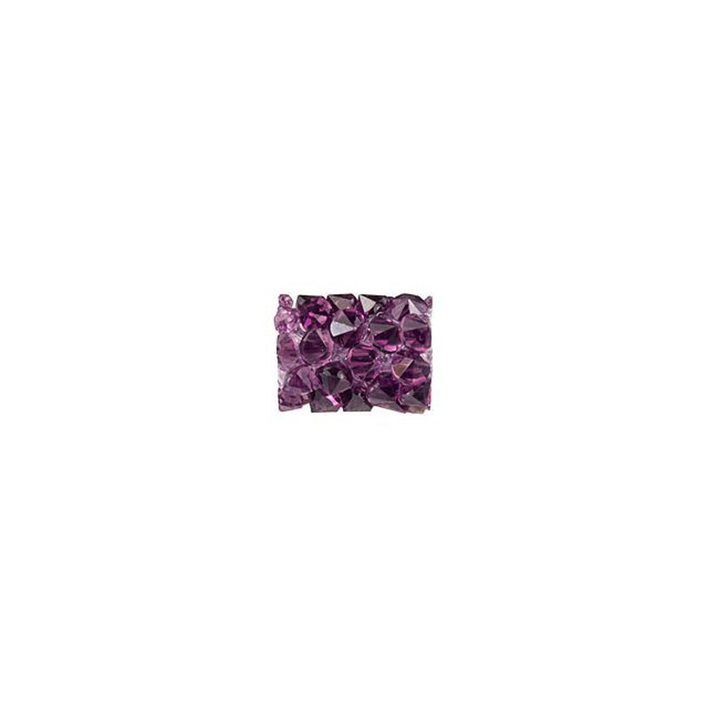 PRESTIGE Crystal, #5951 Fine Rocks Tube Bead without End Caps 8mm, Amethyst (1 Piece)