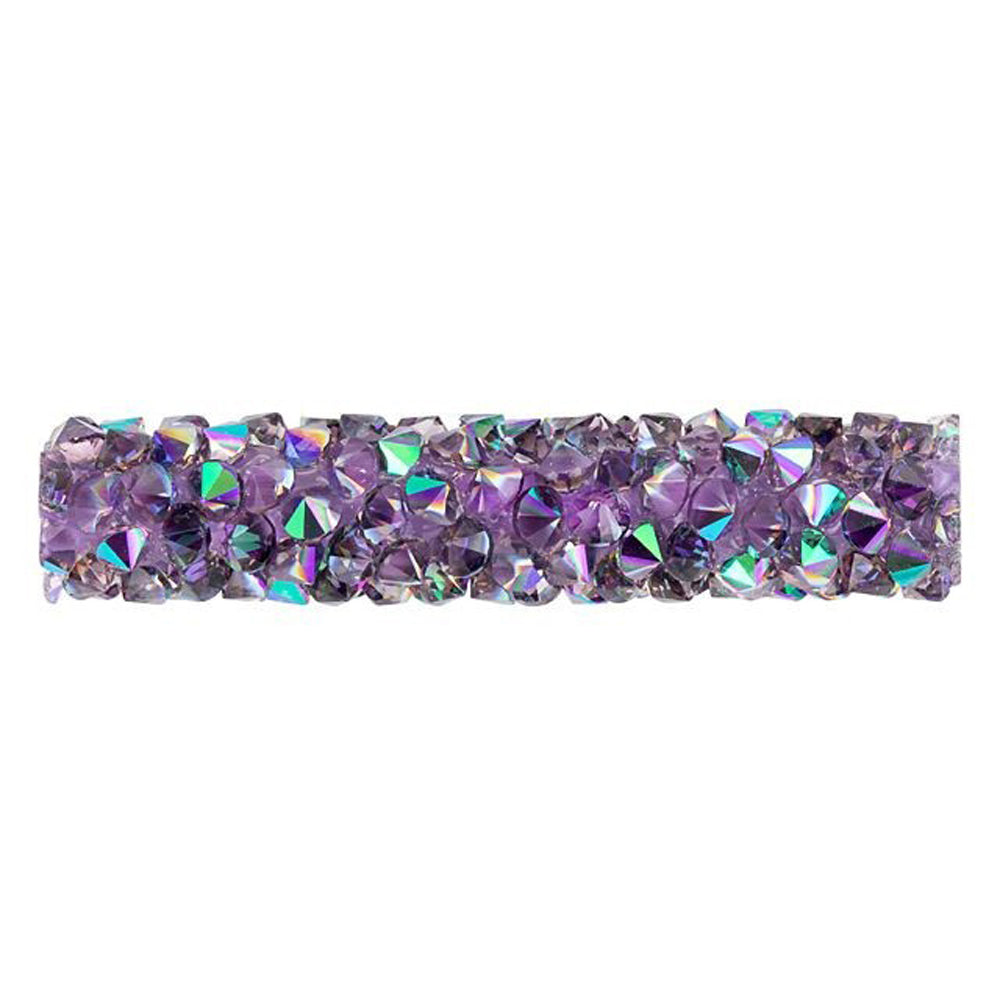 PRESTIGE Crystal, #5951 Fine Rocks Tube Bead without End Caps 30mm, Light Amethyst / Paradise Shine (1 Piece)