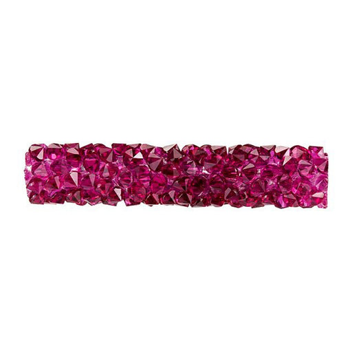 PRESTIGE Crystal, #5951 Fine Rocks Tube Bead without End Caps 30mm, Fuchsia (1 Piece)