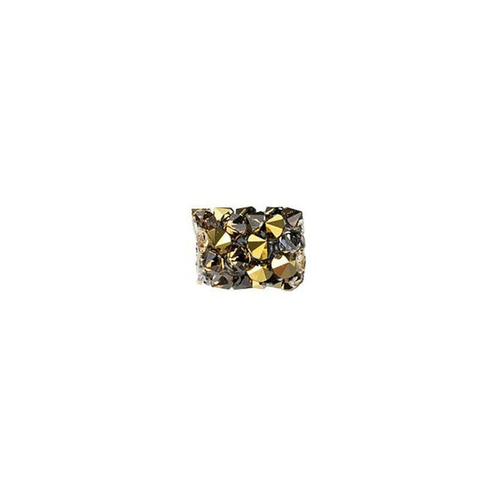 PRESTIGE Crystal, #5951 Fine Rocks Tube Bead without End Caps 8mm, Light Colorado Topaz Dorado (1 Piece)
