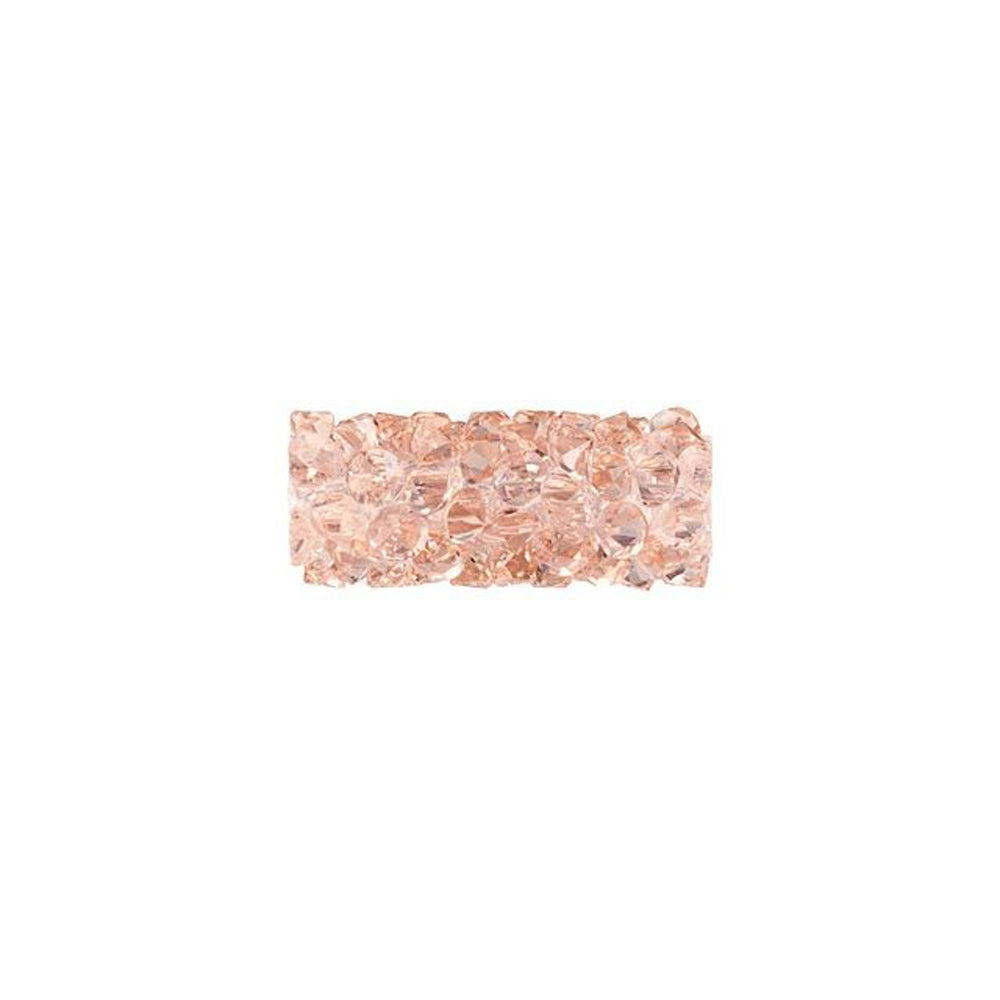 PRESTIGE Crystal, #5951 Fine Rocks Tube Bead without End Caps 15mm, Vintage Rose (1 Piece)