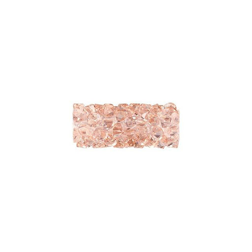 PRESTIGE Crystal, #5951 Fine Rocks Tube Bead without End Caps 15mm, Vintage Rose (1 Piece)