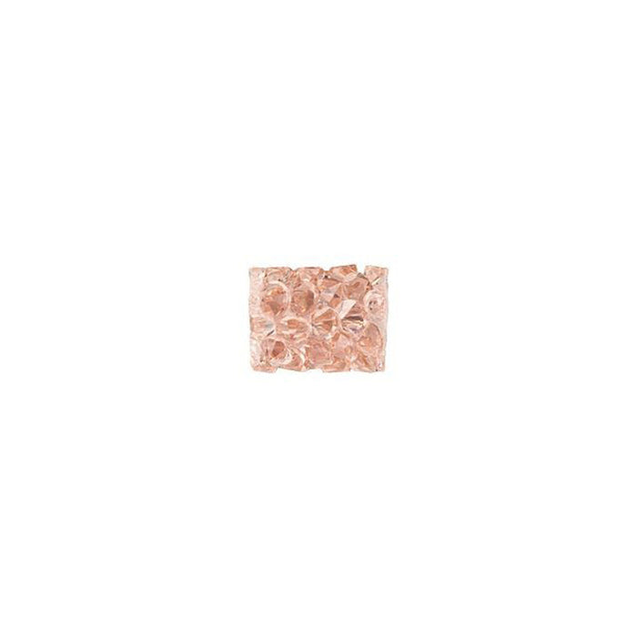 PRESTIGE Crystal, #5951 Fine Rocks Tube Bead without End Caps 8mm, Vintage Rose (1 Piece)