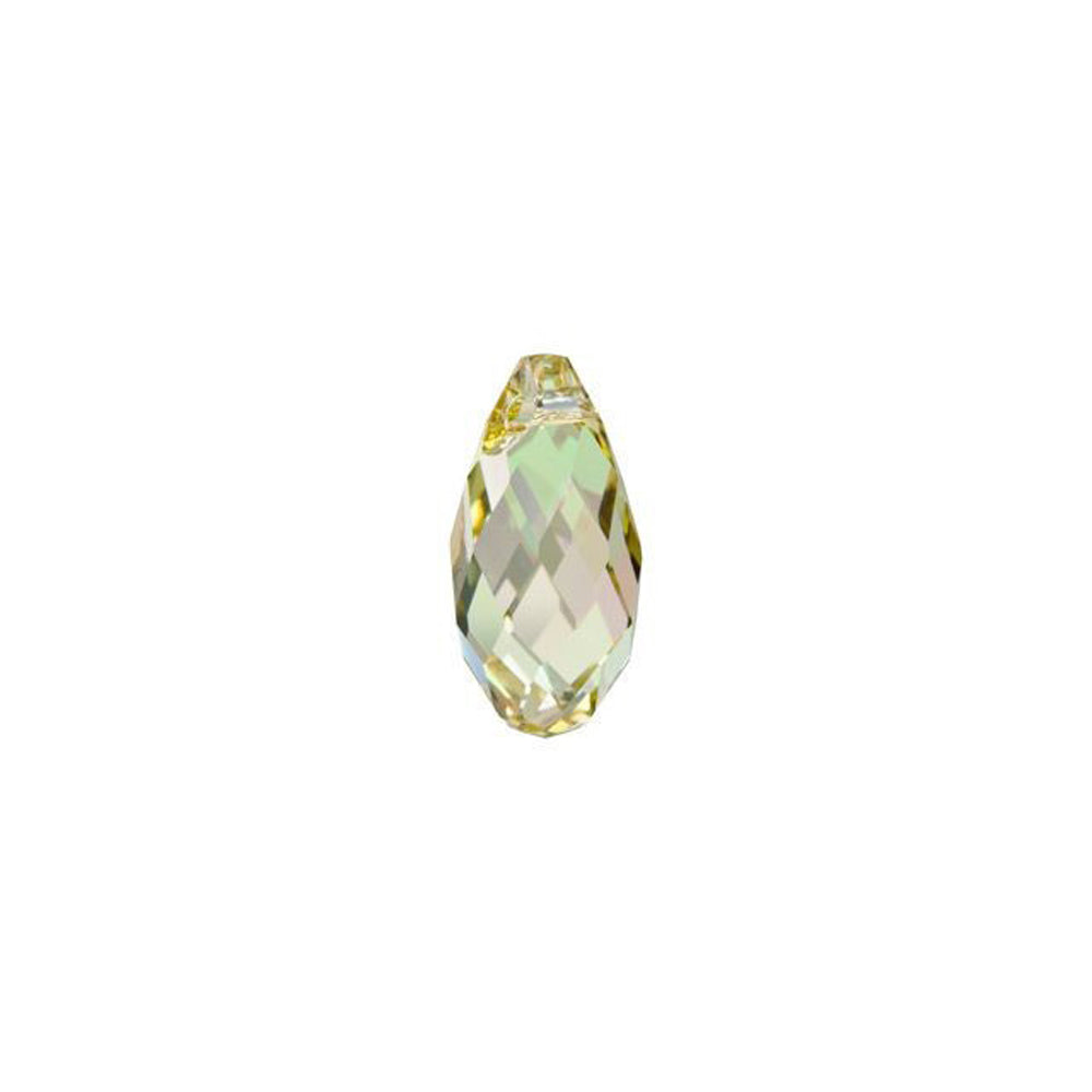 PRESTIGE Crystal, #6010 Briolette Pendant 11x5mm, Luminous Green (1 Piece)