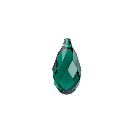 PRESTIGE Crystal, #6010 Briolette Pendant 13mm, Emerald (1 Piece)