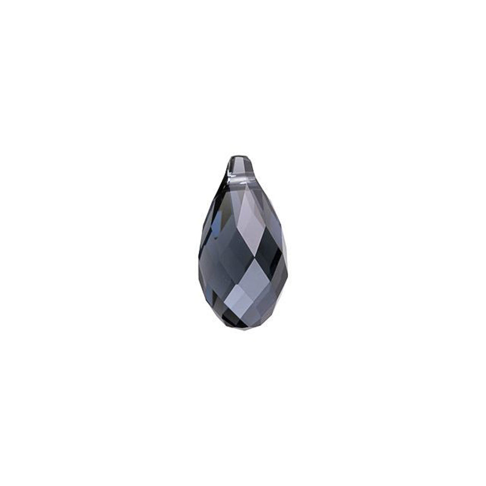 PRESTIGE Crystal, #6010 Briolette Pendant 11x5.5mm, Graphite (1 Piece)