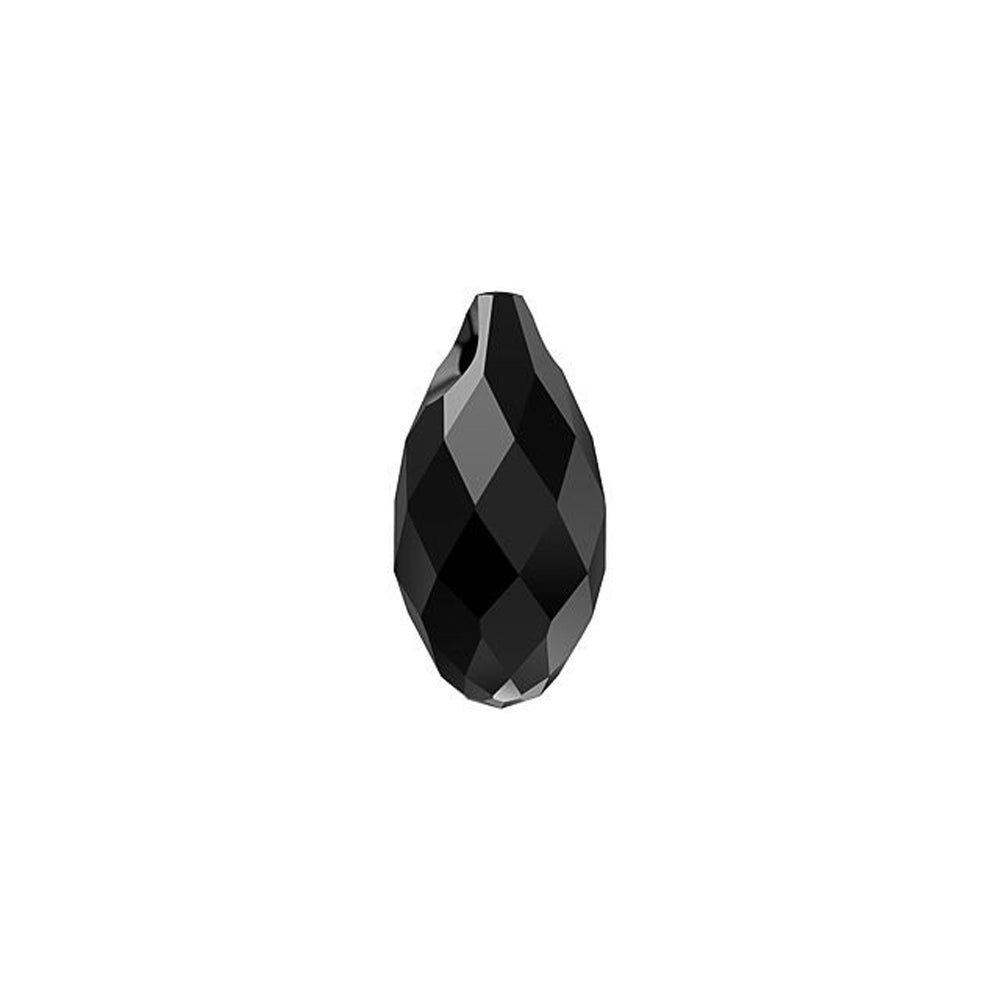 PRESTIGE Crystal, #6010 Briolette Pendant 13mm, Jet (1 Piece)