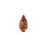 PRESTIGE Crystal, #6010 Briolette Pendant 13x6.5mm, Smoked Amber (1 Piece)