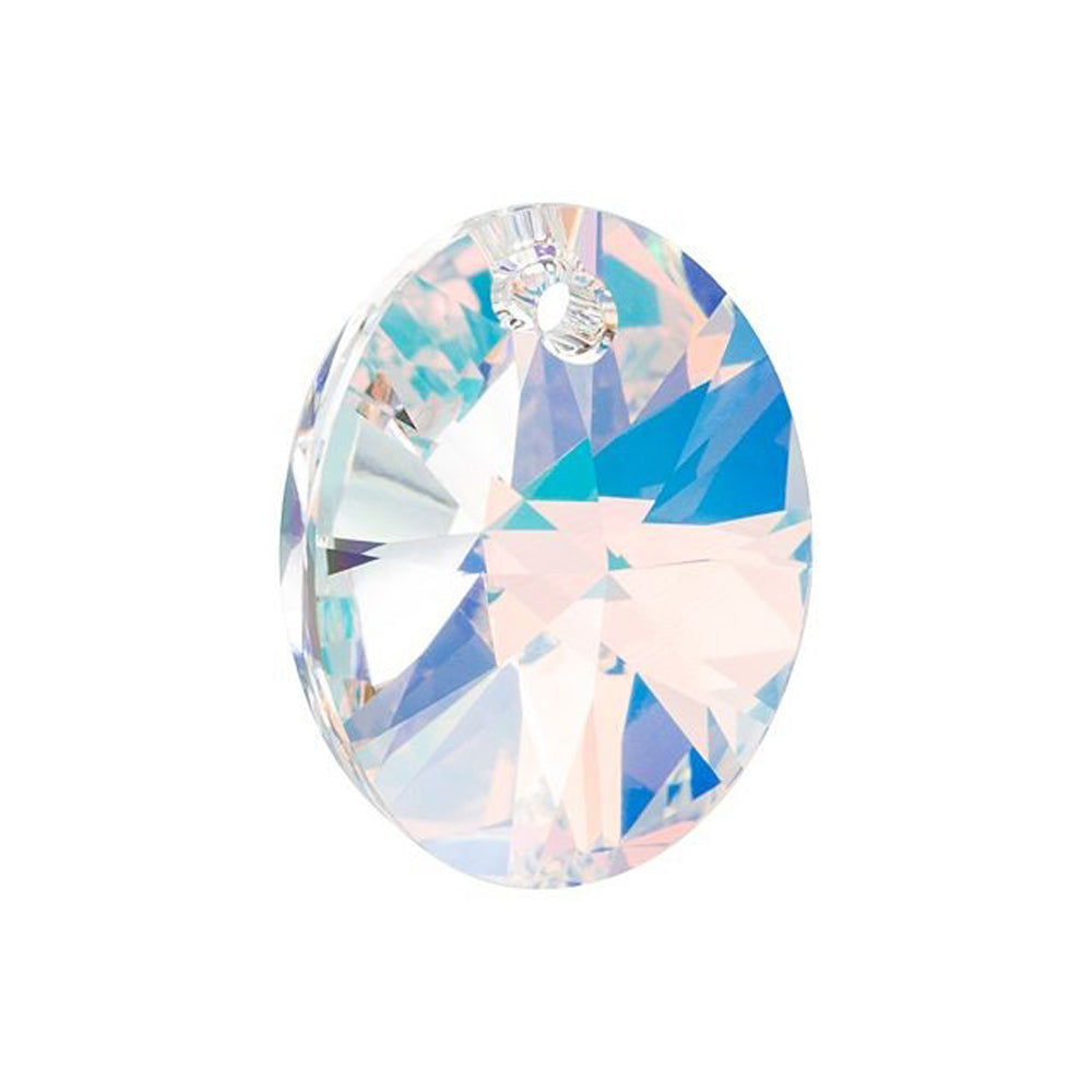 PRESTIGE Crystal, #6028 Oval Pendant 18mm, Crystal AB (1 Piece)