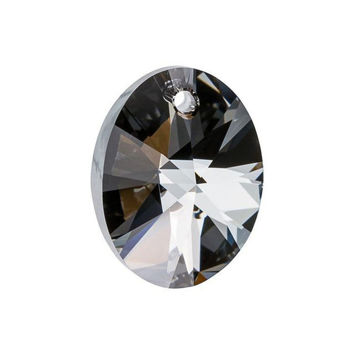 PRESTIGE Crystal, #6028 Oval Pendant 18mm, Crystal Silver Night (1 Piece)