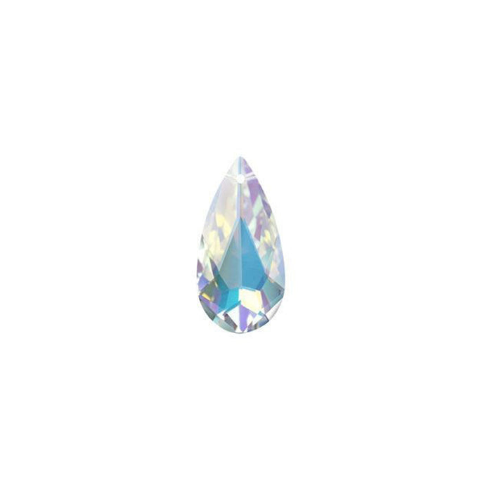 PRESTIGE Crystal, #6100 Faceted Teardrop Pendant 24mm, Crystal AB (1 Piece)