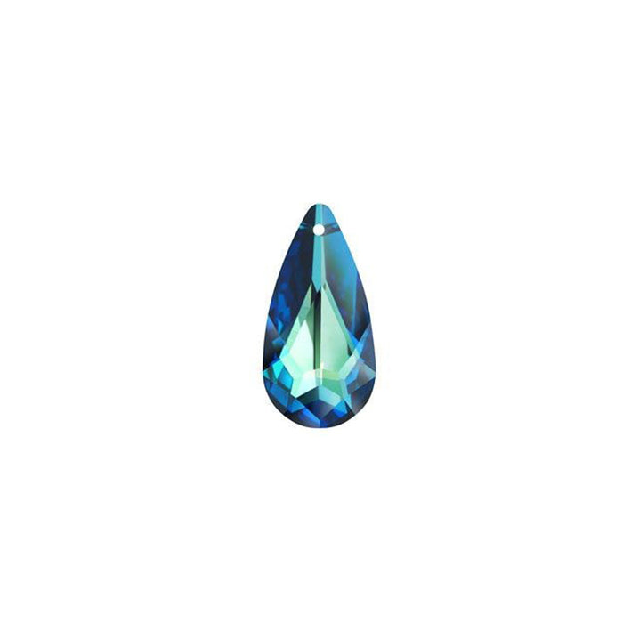 PRESTIGE Crystal, #6100 Faceted Teardrop Pendant 24mm, Bermuda Blue (1 Piece)